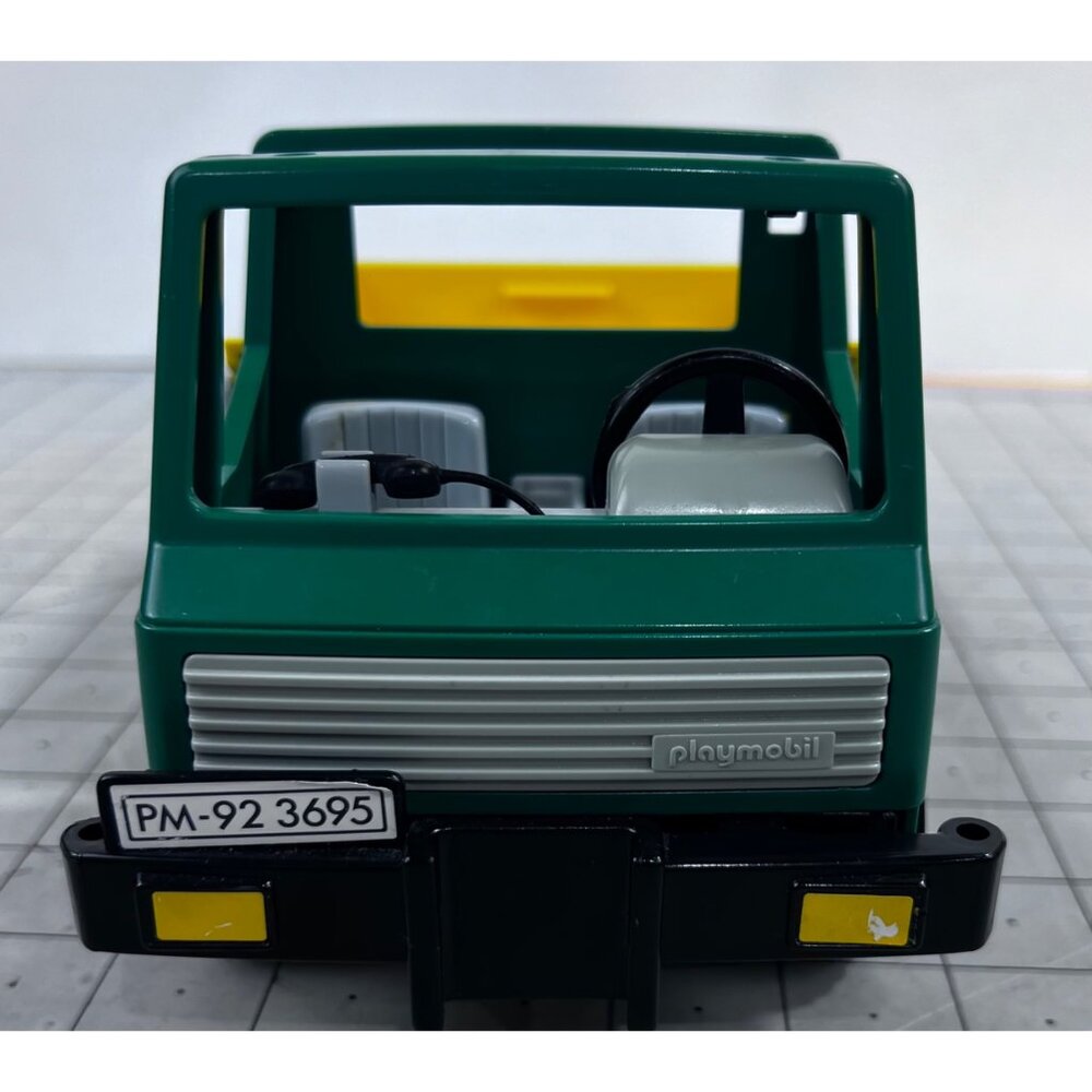 Vintage Playmobil 1986 Green & Yellow Dump Plow Truck 3695 - Picture 7 of 8